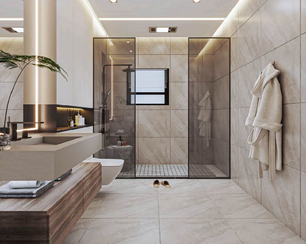 Vastu-based colour palette applied to apartment walls and furnishings.