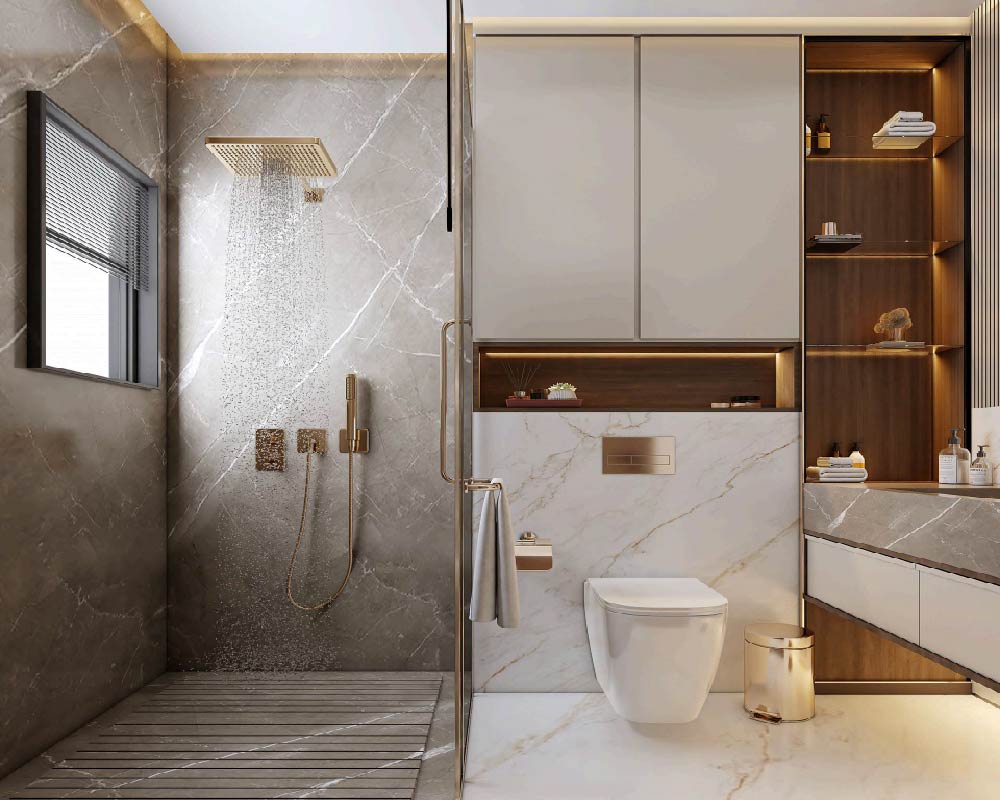 Vastu-based colour palette applied to apartment walls and furnishings.