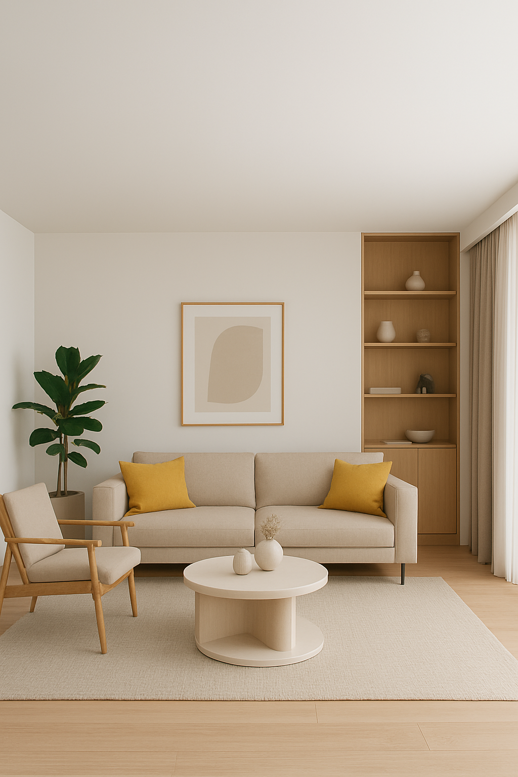 Design consultation and 3D visualization of a custom living space.